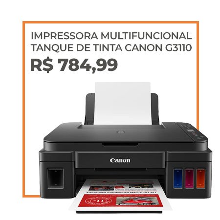 Impressora Multifuncional Tanque de Tinta Canon G3110